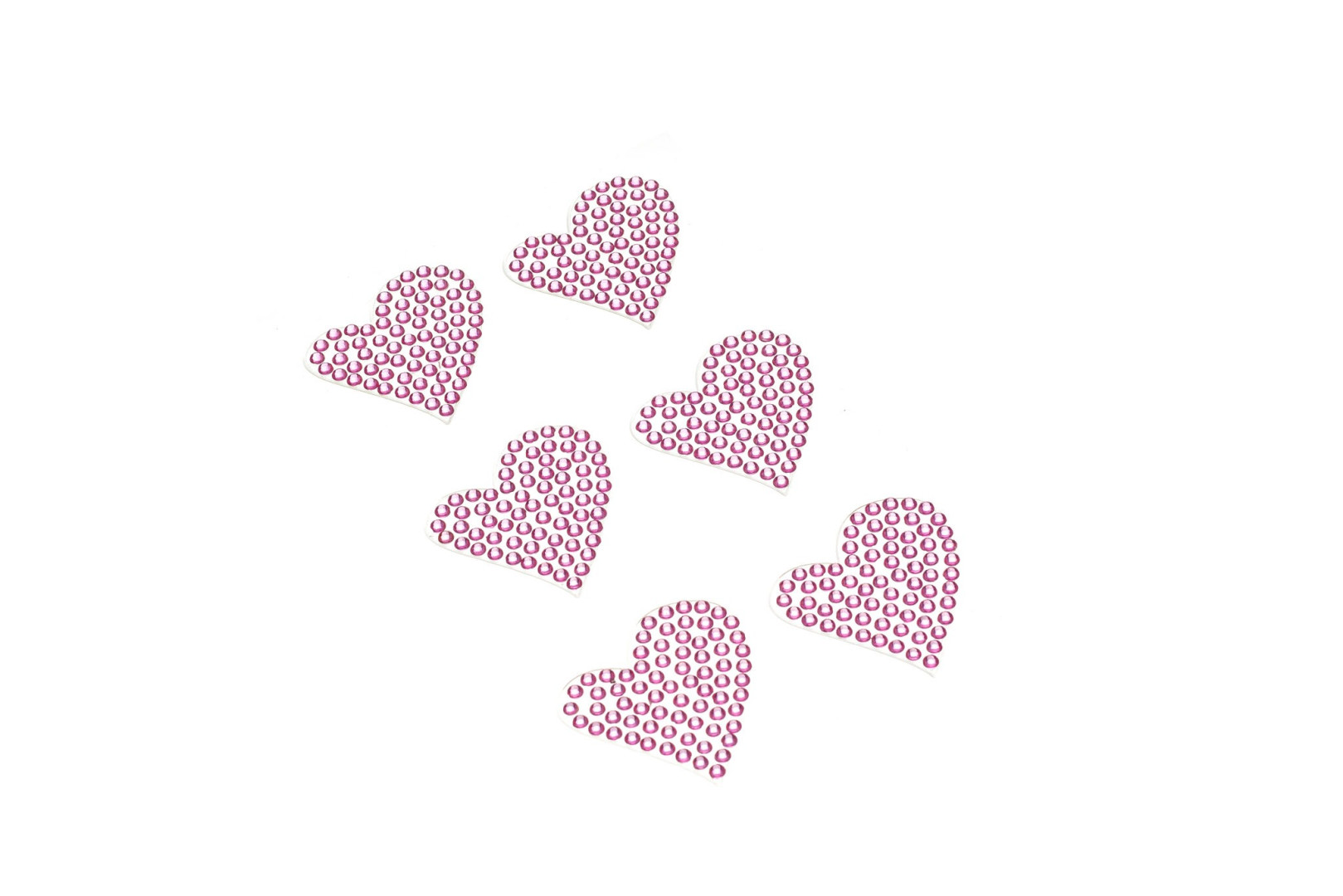 Dżety serduszka 6szt. DS56 różowe Brewis